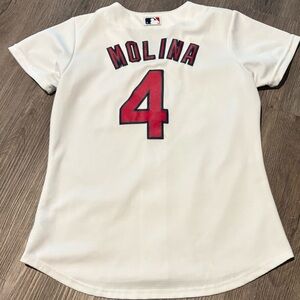St.Louis Cardinals Majestic Molina(4)White Jersey